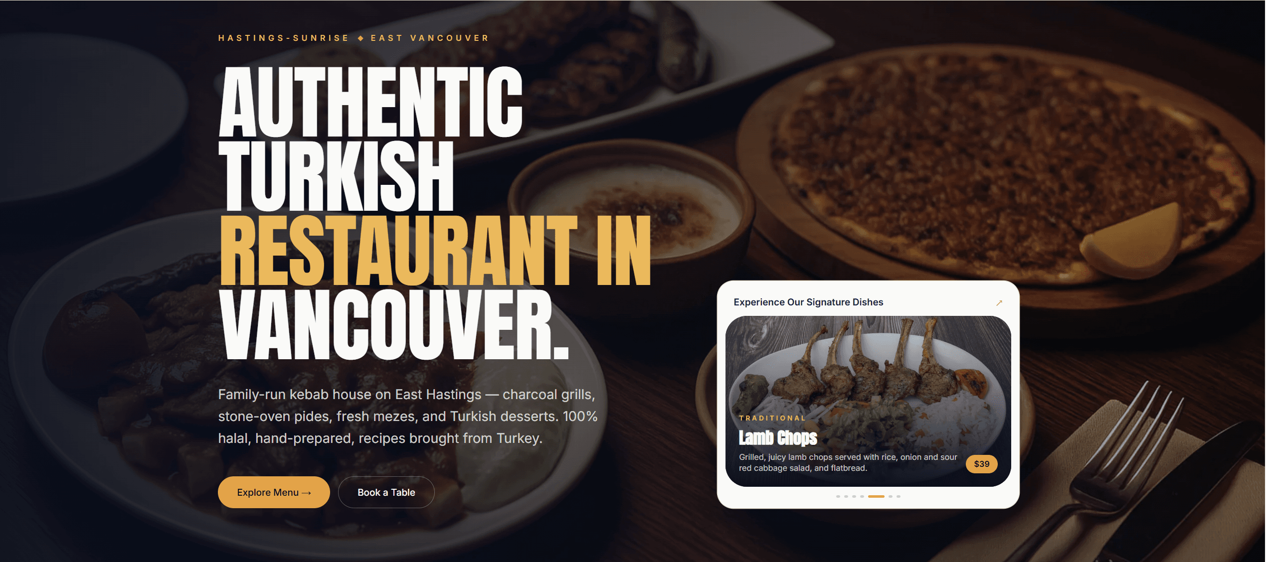 Meet and Eat website screenshot