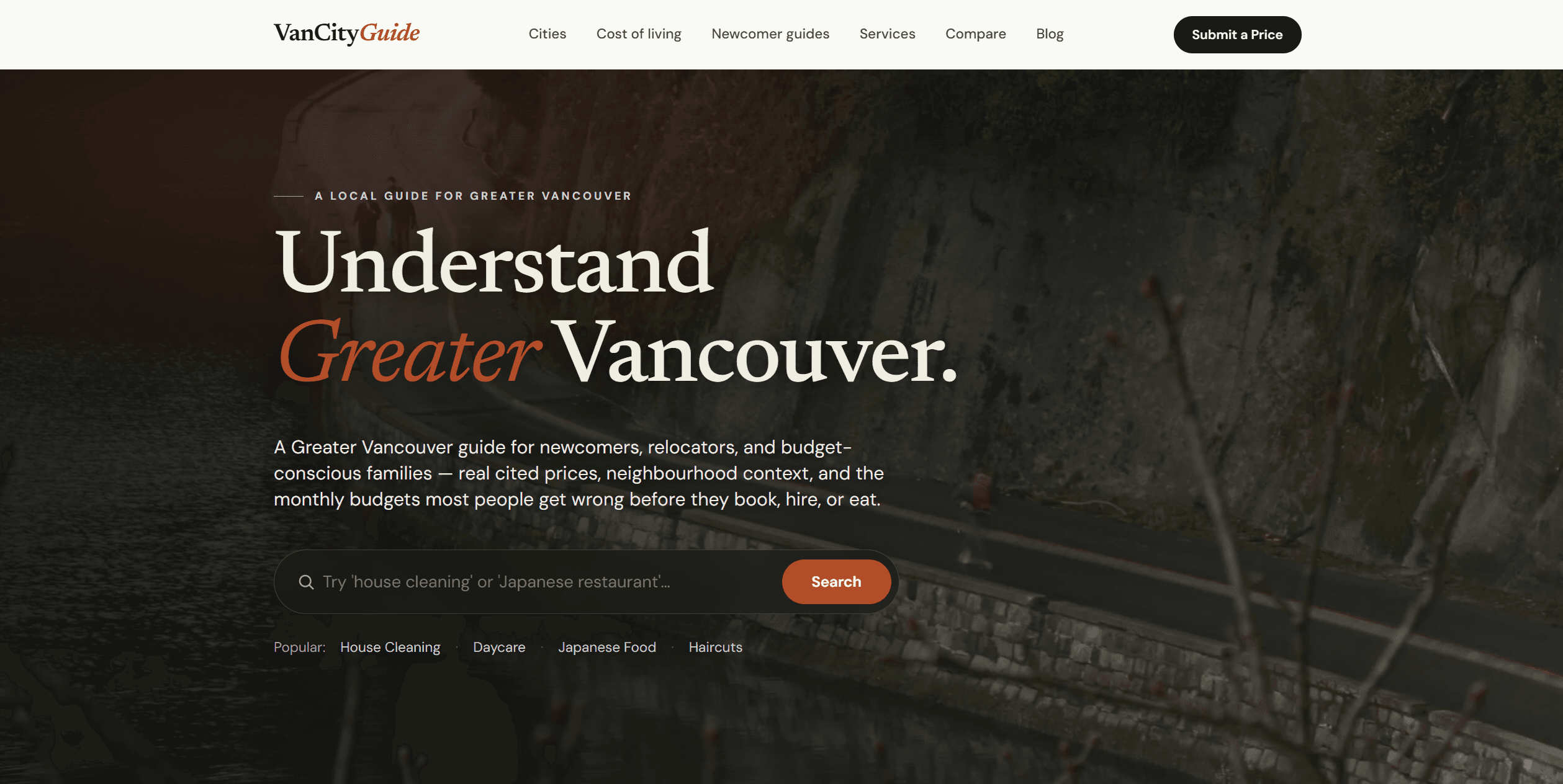 VanCityGuide website screenshot