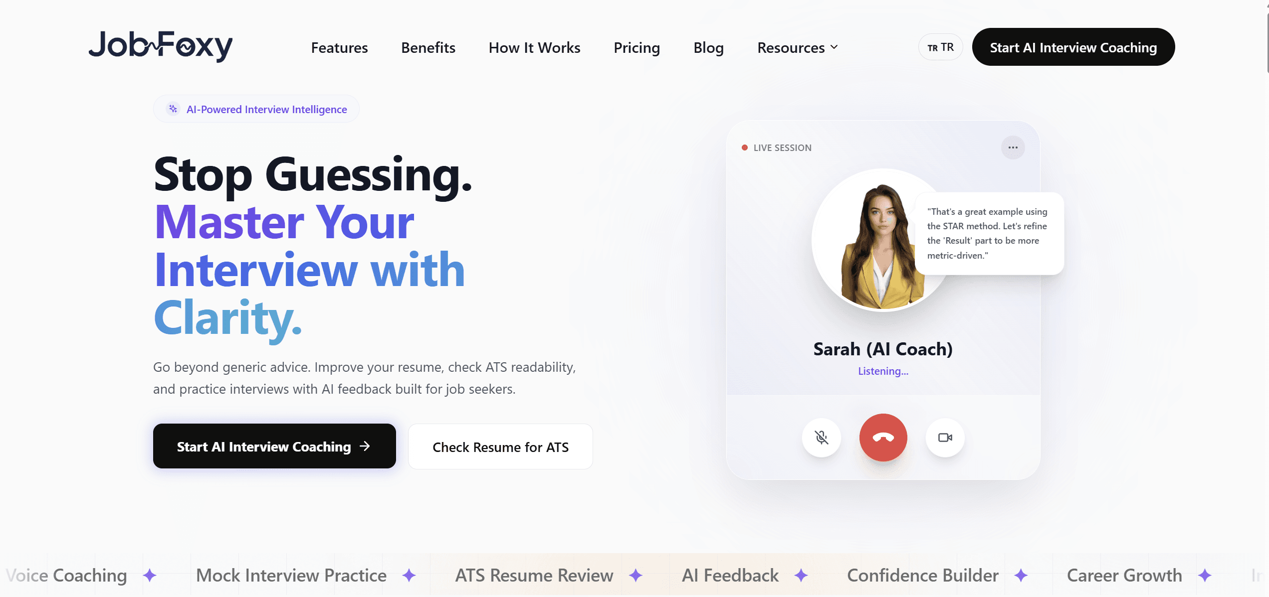 Job Foxy website screenshot